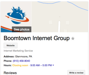 Boomtown Google My Business  Local Listing