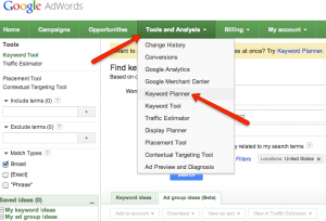 Google Adwords Keyword Planner