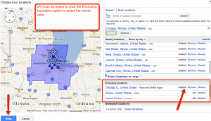 Enclosing Location Search Volume