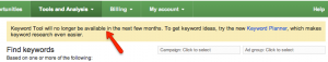 Google Keyword Tool switching to Keyword Planner