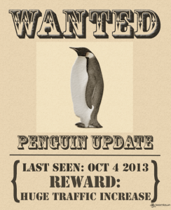 Wanted Poster For A Google Penguin Refresh