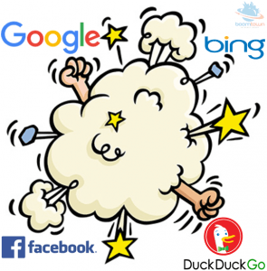 Google Vs facebook Vs bing vs duckduckgo
