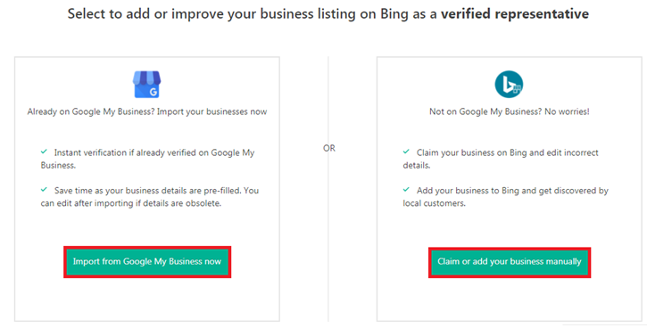 Bingplaces Import Google Business